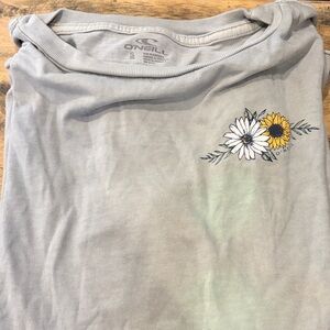 O'Neill Light Gray Long Sleeve with Floral Design